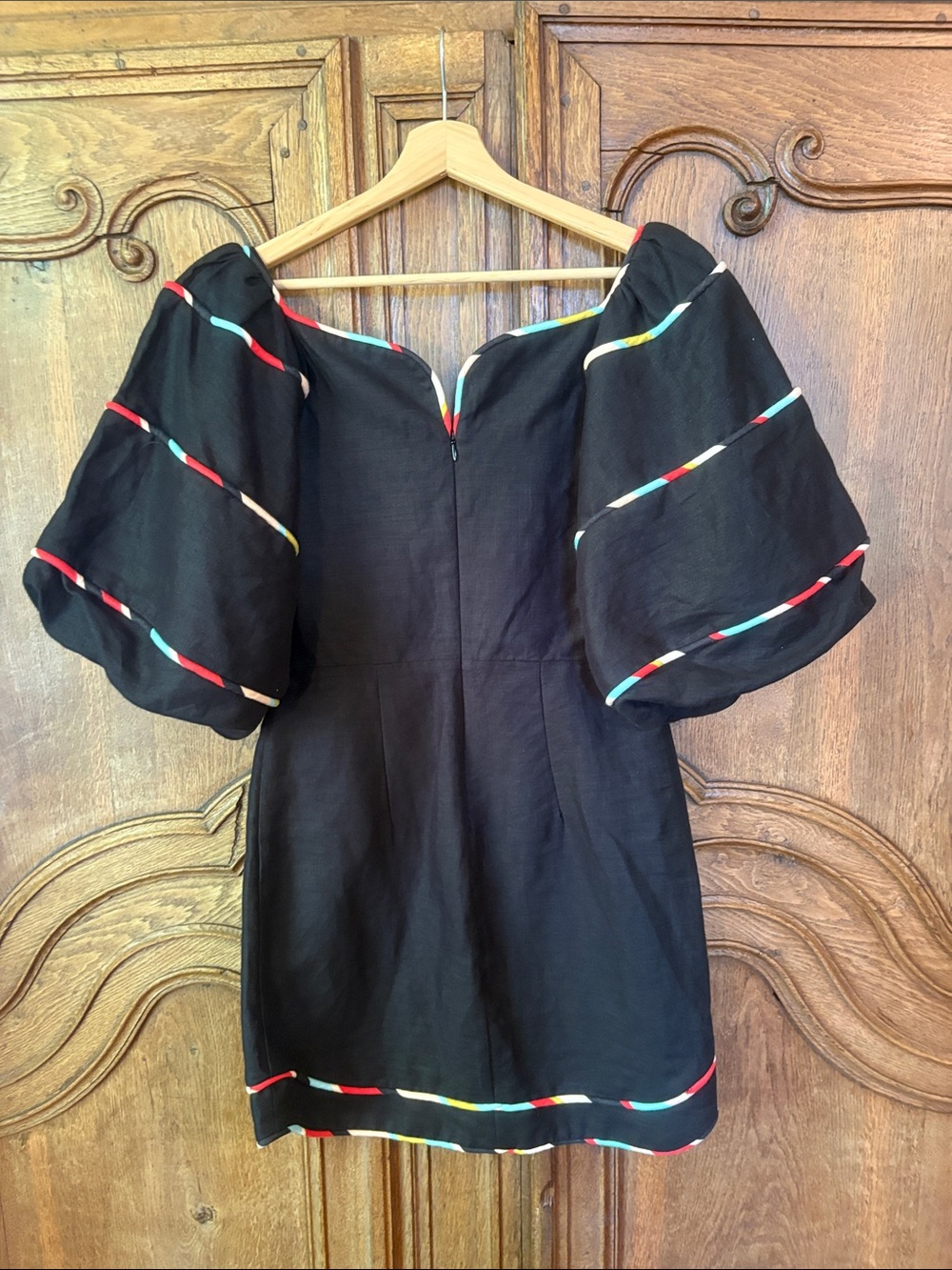 FARM Rio Black Colored Stripes Mini-Dress - Picture 14 of 16